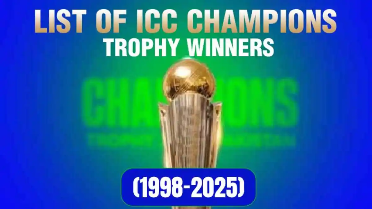 ICC சாம்பியன்ஸ் டிராபி: 1998 முதல் 2017 வரை வெற்றியாளர்கள் பட்டியல்